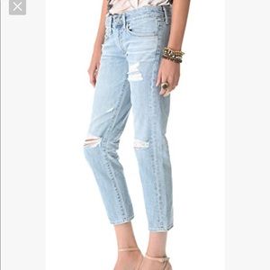 AG piper slouchy slim crop